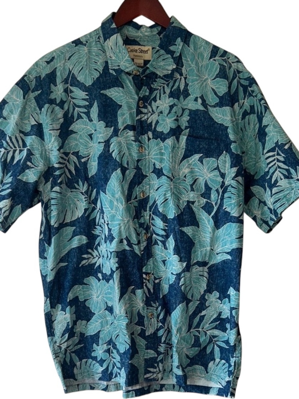 COOKE STREET Honolulu Floral Mens Hawaiian Aloha Shirt Sz XL Hibiscus Monstera